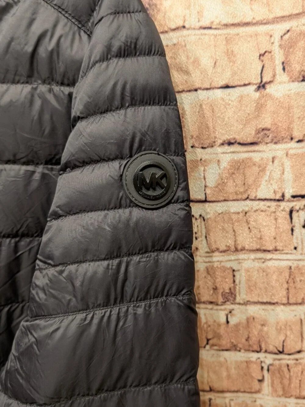 Michael Kors Packable Quilted Puffer Down Jacket w/ Burgundy Lining Size Medium